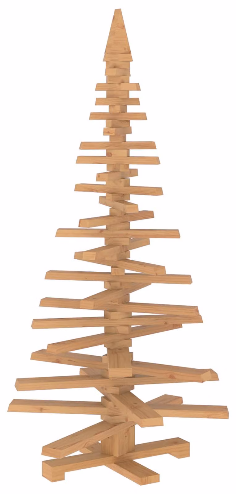 Albero di Natale in legno KOTKA, 150 cm, realizzato in legno massello di pino