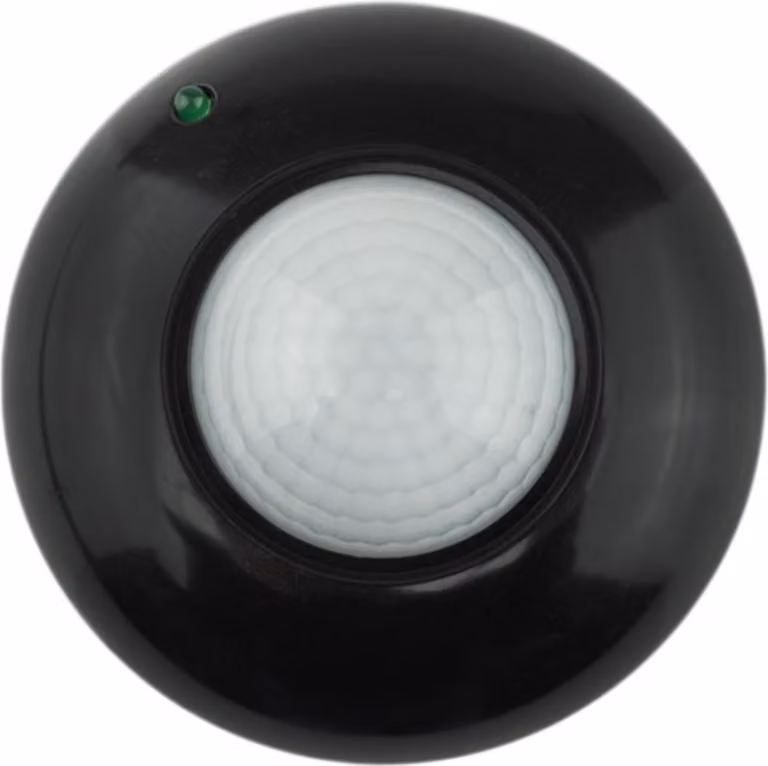 Rivelatore di movimento PIR a soffitto fino a 300W IP20 nero regolabile Ecolight EC20335
