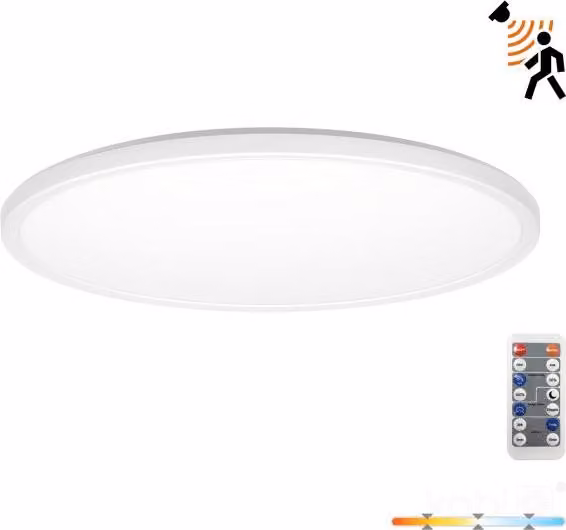 Plafoniera LED NIVERA CIRCLE 18W 3CCT 3000/4000/6000K LX con sensore di movimento e crepuscolare IP54 bianco rotondo Kobi Premium