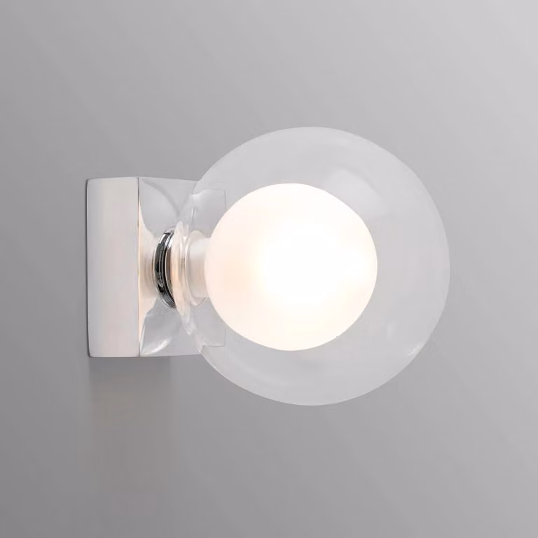 FARO BARCELONA Applique da parete Perla, dimmerabile, Cromo / Argento, Bagno, Metallo, Moderno, Applique