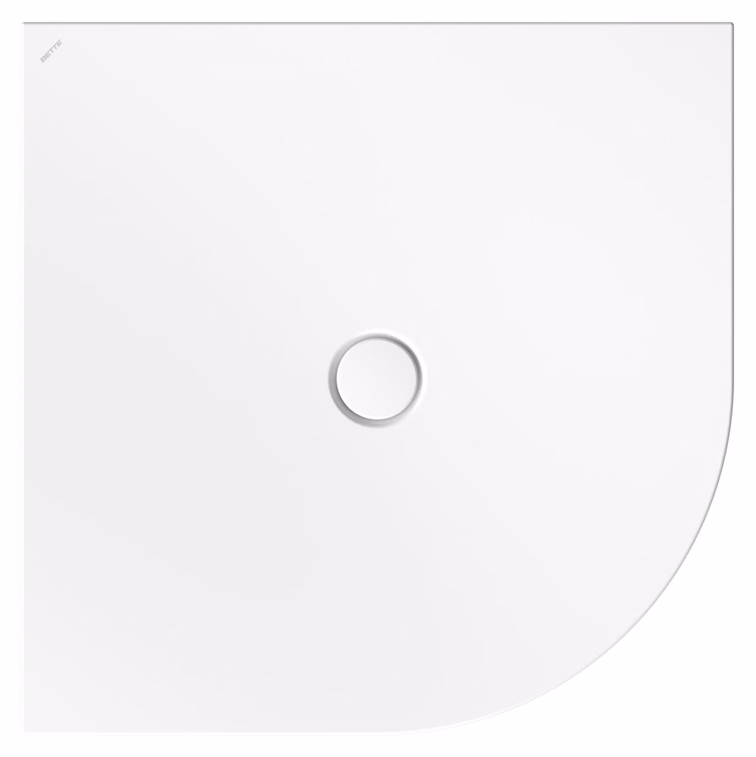 BetteFloor Corner receveurs de douche quart de cercle avec BetteGlasur Plus, 1000x1000mm, 5451-004PLUS, 5451-004PLUS