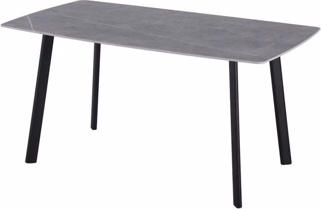 Tavolo Quincy Dimensione 150x85x75 Top In Ceramica Amica Grigio Opaco
