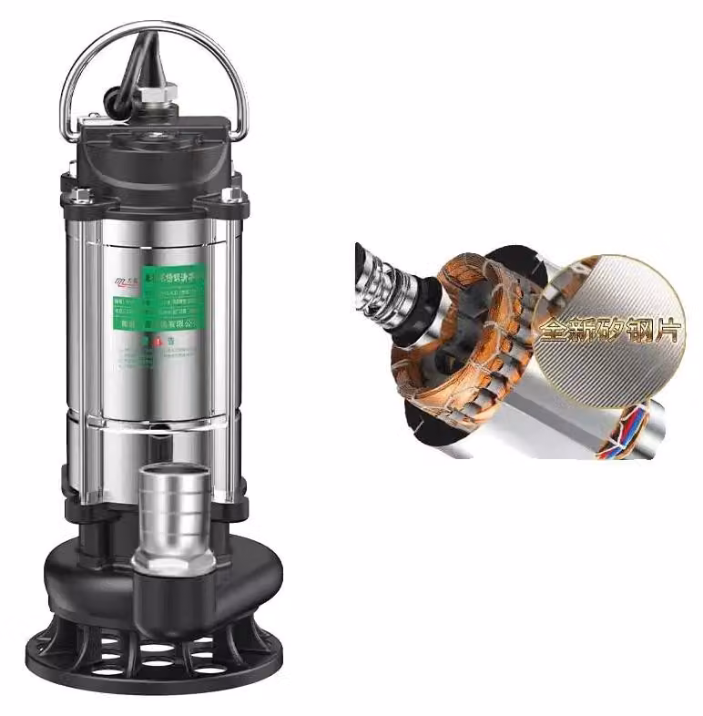 Pompa sommergibile, acciaio inossidabile, efficiente sistema di drenaggio, 750W, cavo da 10 metri