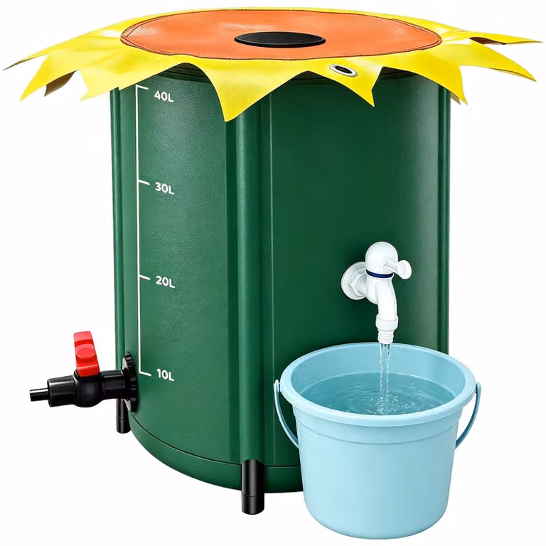 Contenitore pieghevole - Capacità: 200 litri - Materiale: PVC 500D - Colore: Verde