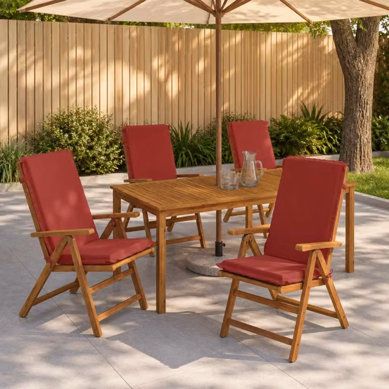 vidaXL Cuscino per sedia a schienale alto GEMERT 4 pz 100% Poliestere