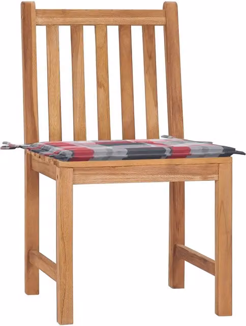Sedie da Giardino 2 pz con Cuscini in Legno Massello di Teak 3062929