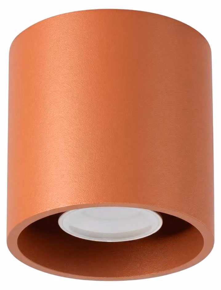 Plafoniera ORBIS 1 ocra rossa 1xGU10 10W alluminio 10x10x10cm Sollux Lighting