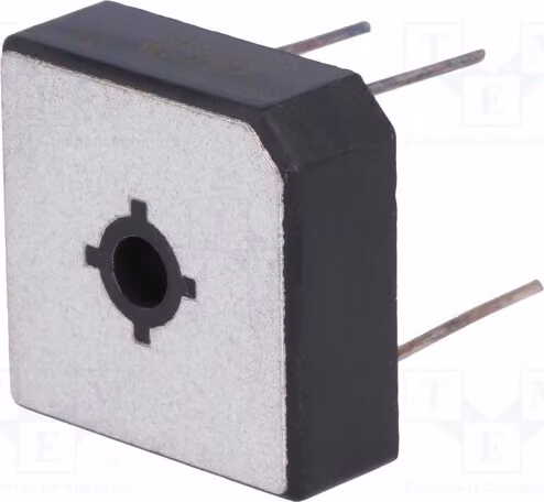 1x Raddrizzatore a ponte monofase Urmax: 800V, corrente nominale: 35A, corrente di spunto: 400A, modello BR358W, monofase