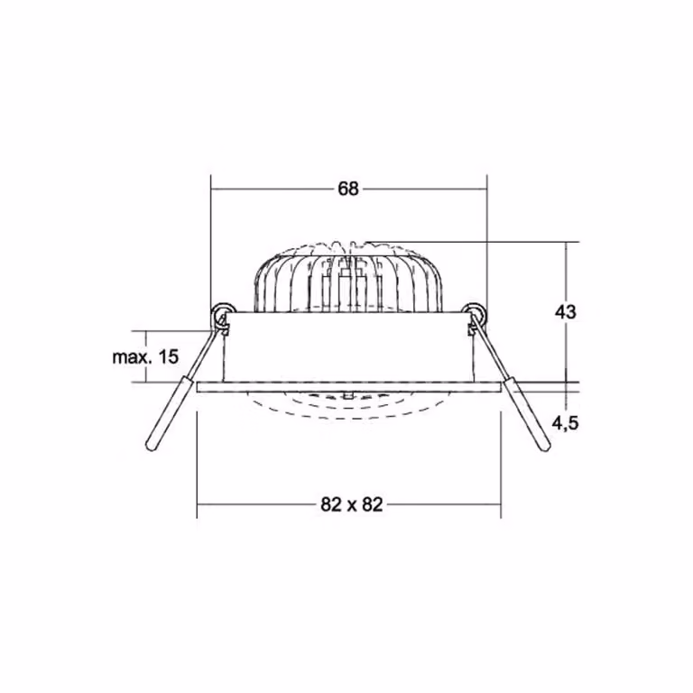 BRUMBERG BB37 incasso RC driver tondo bianco BB37, dimmerabile, Bianco / Opale, Soggiorno / Sala da pranzo, Alluminio, Downlight