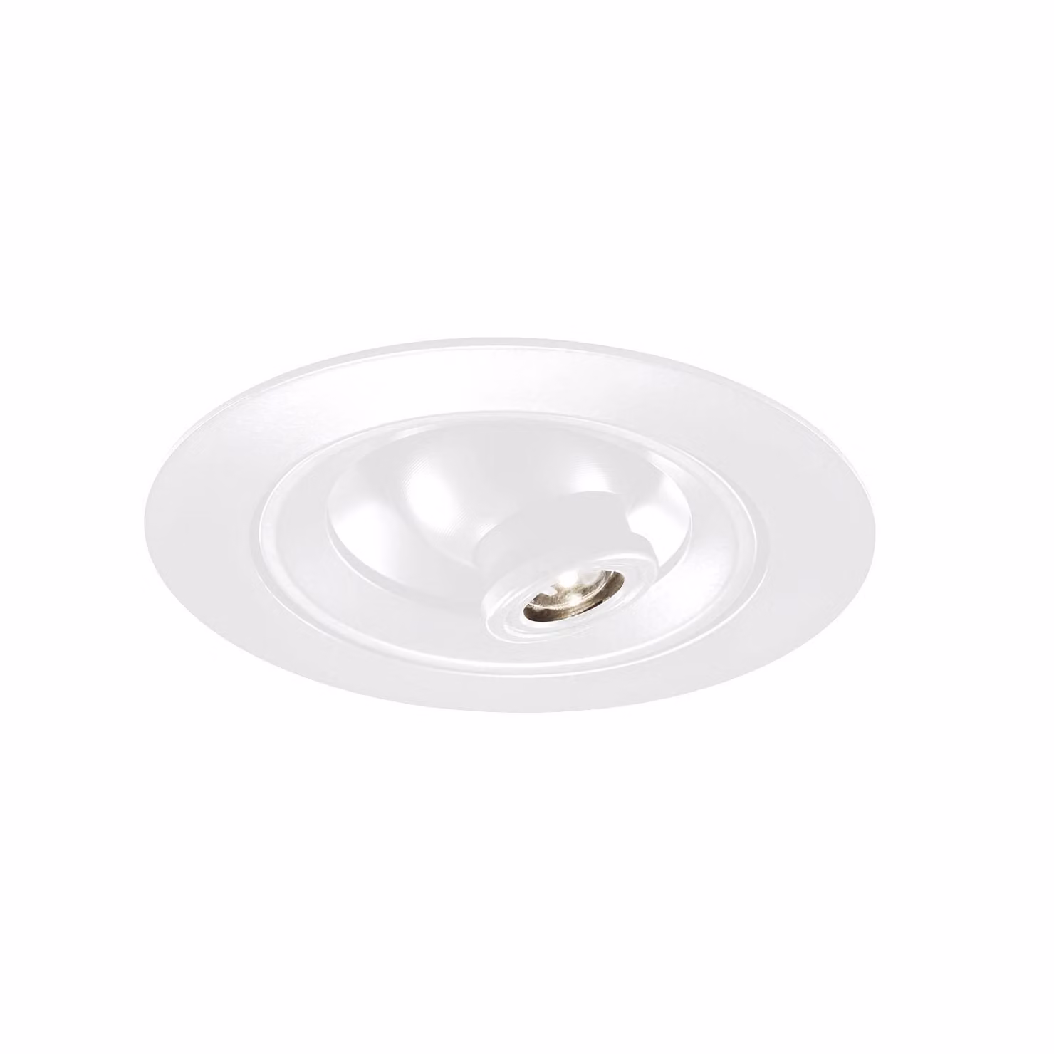 Egger Licht EGG Faretto LED da incasso Riga Zooom, rotondo, bianco 2.700K dimmerabile, Bianco / Opale, Corridoio, Alluminio, Moderno, Downlight