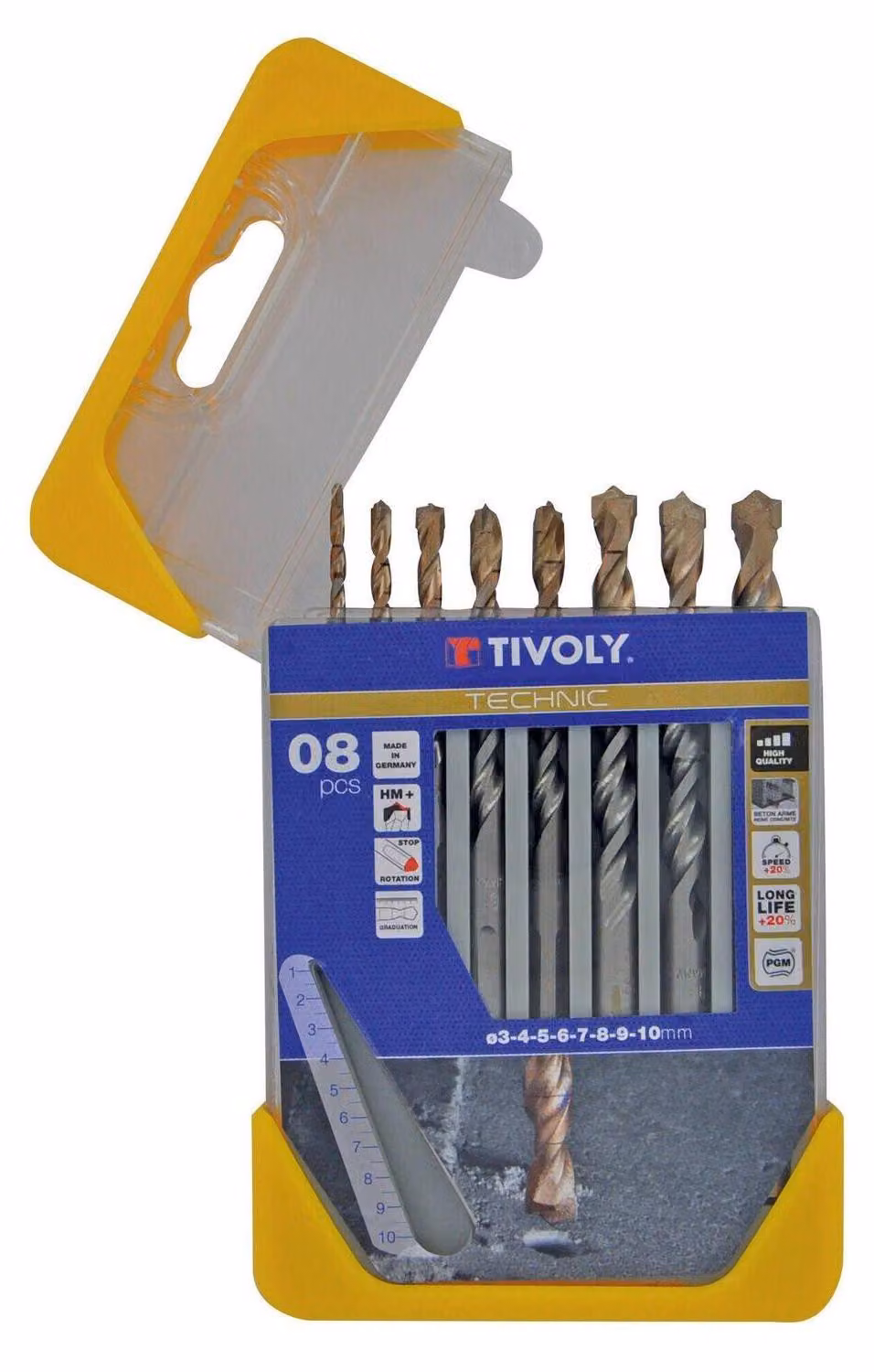 Set di 8 punte da trapano per cemento, con gradazione, marca Technic - TIVOLY - codice prodotto: 10960570001