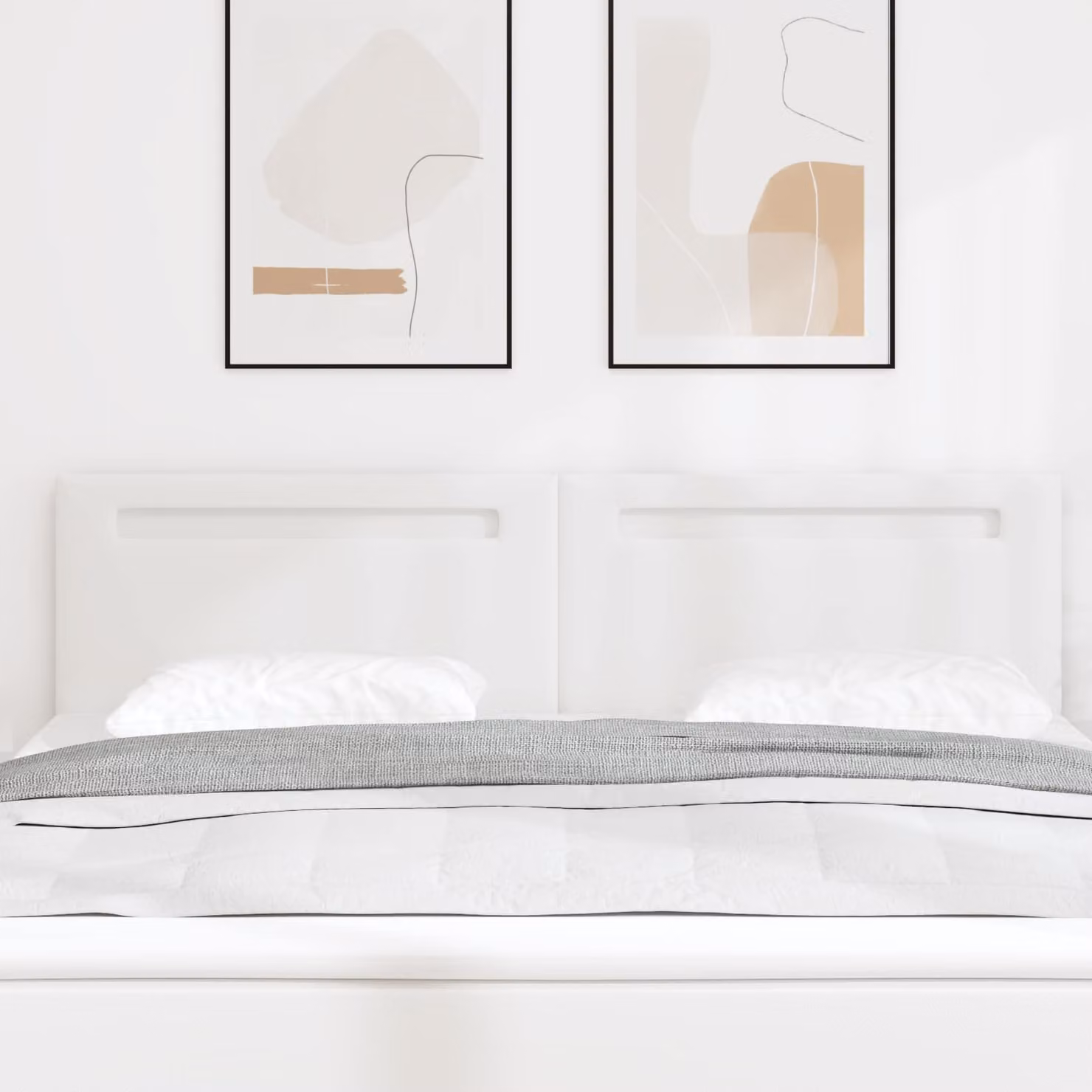 Testiera per letto con illuminazione LED vidaXL in pelle sintetica bianca, larghezza: 180 cm