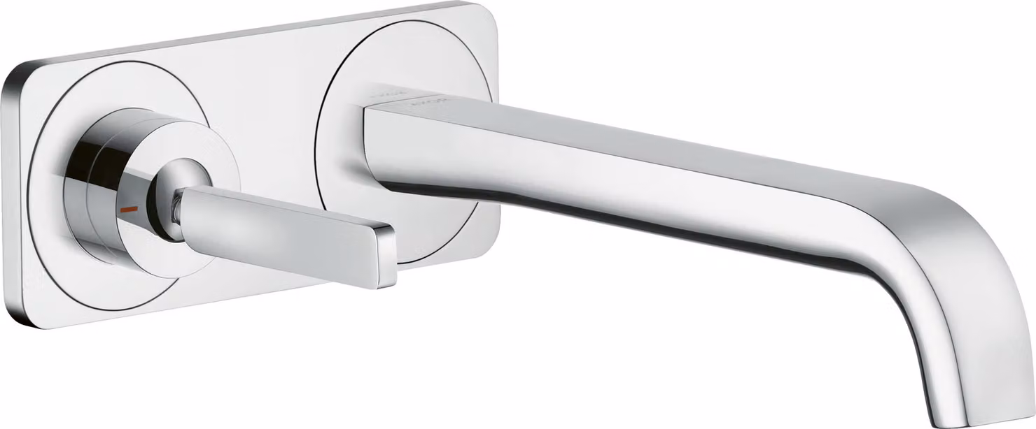 hansgrohe AXOR Citterio E Mitigeur monocommande de lavabo encastré avec plaque pour montage mural, 36114000, 36114000