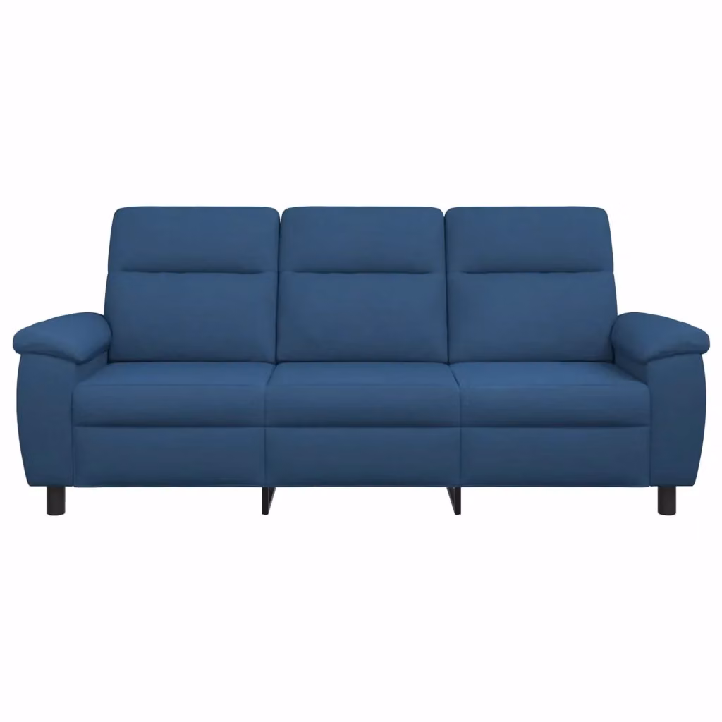Divano moderno blu vidaXL con struttura in metallo e rivestimento in tessuto L: 214 cm, P: 90 cm, H: 95 cm – 2