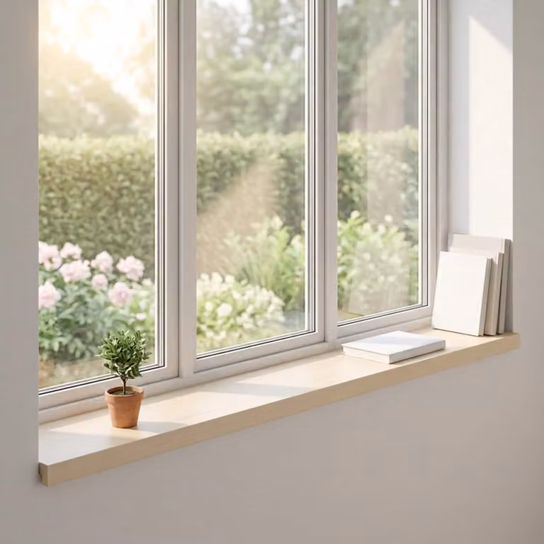 Set di 2 soglie per finestre vidaXL in pietra naturale, colore bianco, L 160 cm x P 15 cm x H 2 cm