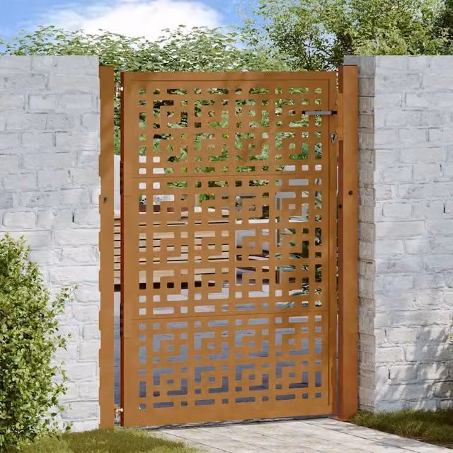 Cancello da giardino 100x125 cm con design a croce 4101005