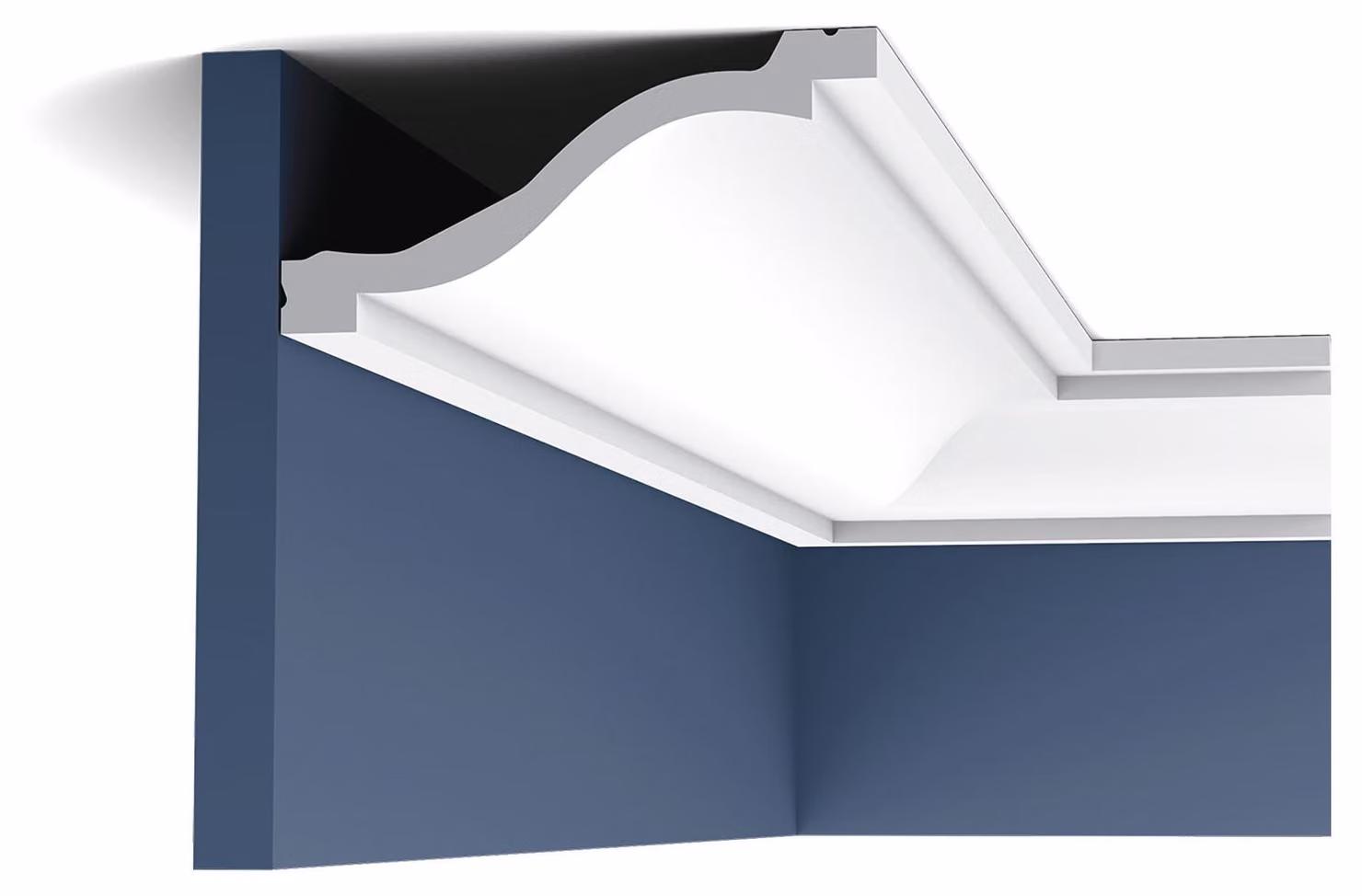 Orac Decor C331 Luxxus profilo decorativo a soffitto a parete modanatura decorativa a stucco profilo decorativo a cornice modanatura decorativa ad angolo | 2 metri