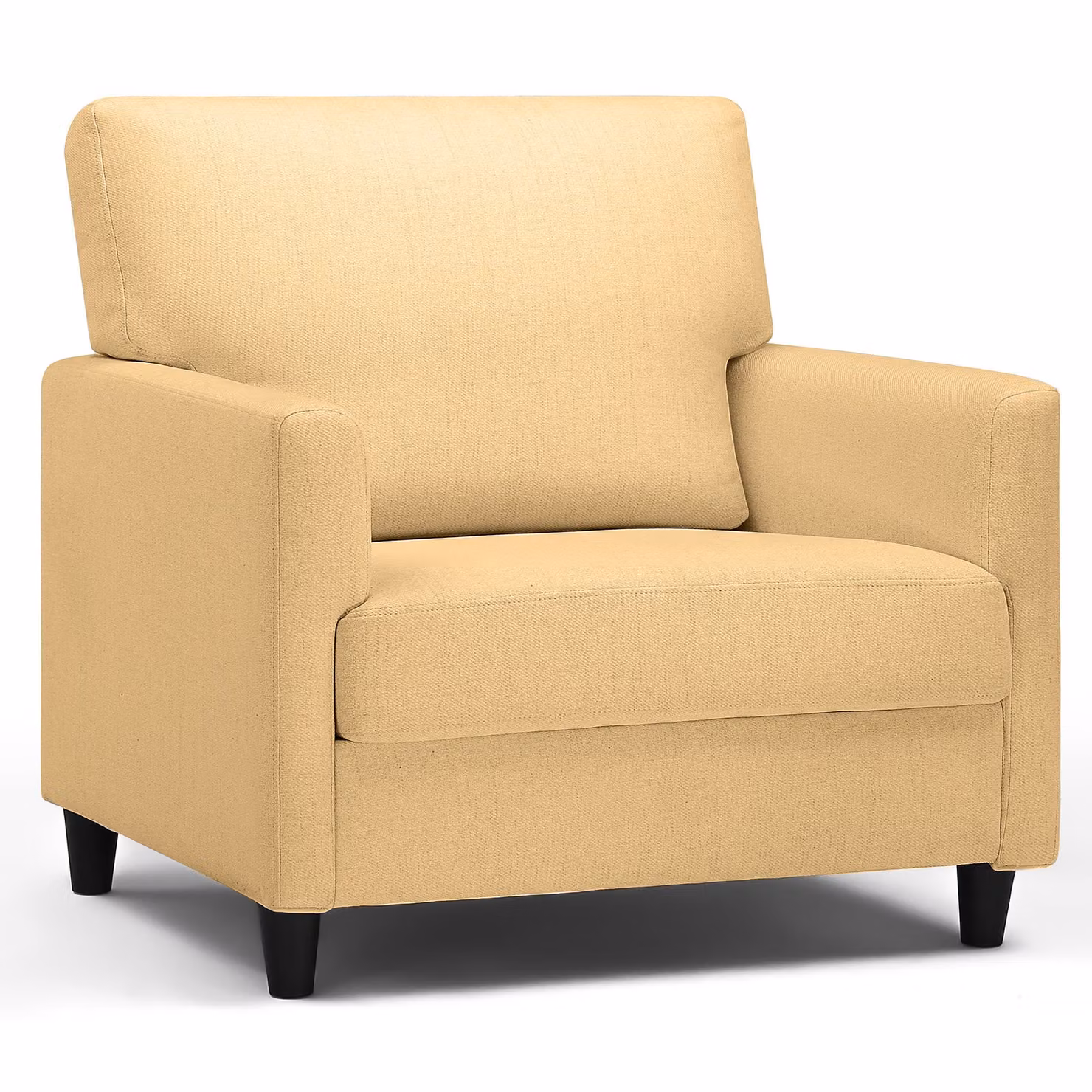 COMHOMA poltrona reclinabile Poltrona TV Poltrona TV per camera da letto, poltrona ad angolo per la lettura con morbida seduta lounge in memory foam, rivestimento in lino, giallo