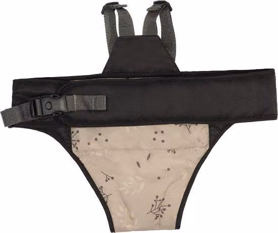 Comoda sedia da escursione a forma di zaino in una tonalità neutra di beige