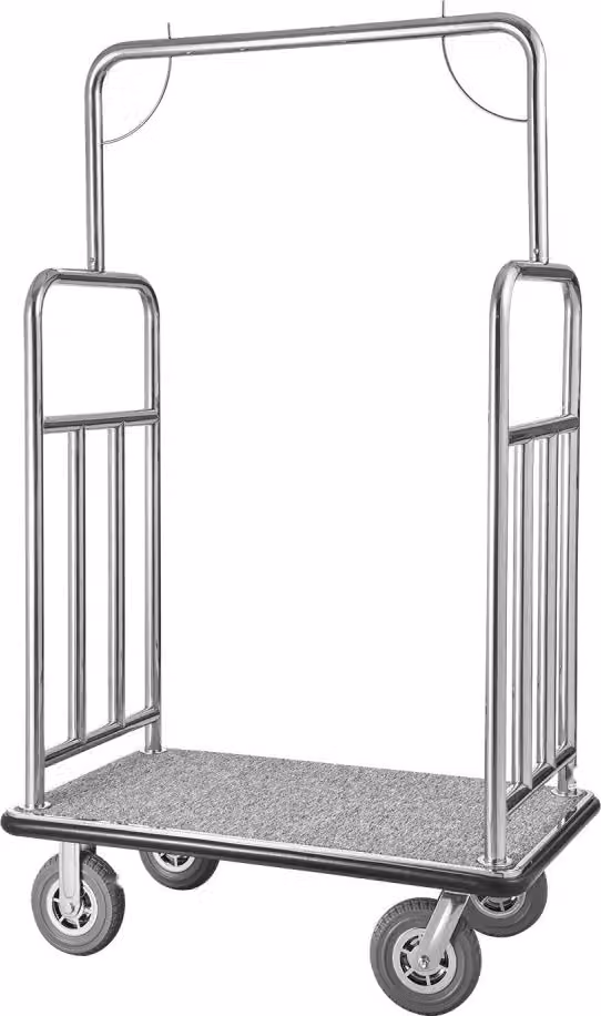 Carrello portabagagli per hotel 544kg - Carrello portabagagli per hotel - Carrello portabagagli 108x64x180cm - Trasporto bagagli per hotel