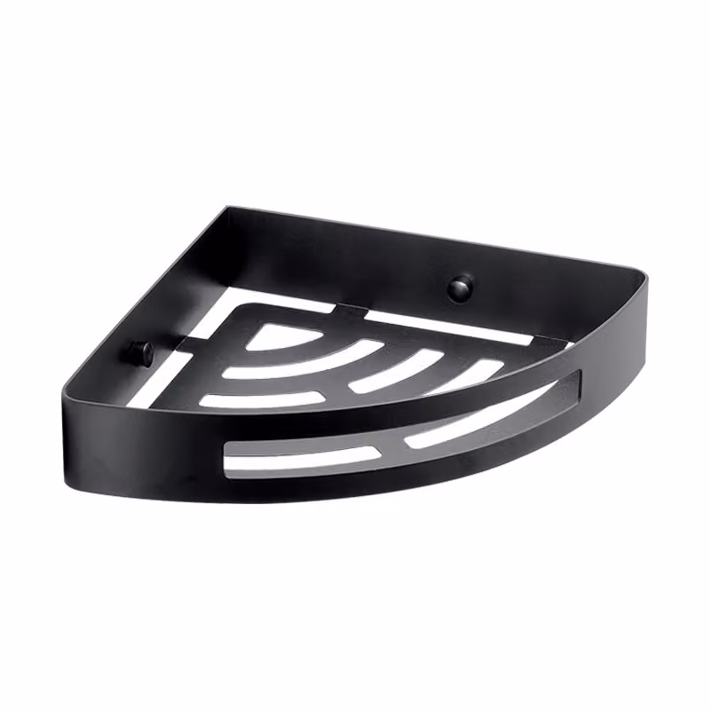 Porta oggetti angolare acciaio inox nero opaco serie Nerva 2479 Gedy