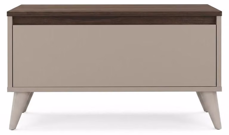 Tavolino da caffè color beige, forma rettangolare, tavolo per il soggiorno, ideale per l'area TV, design moderno