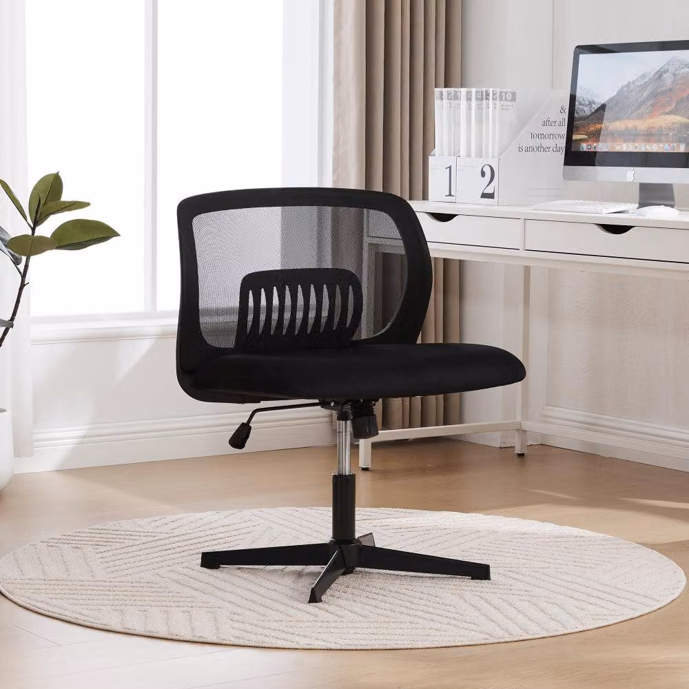 Sedia da ufficio senza braccioli - Sedia ergonomica - Sedia per computer - Sedia da lavoro - Sedia reclinabile