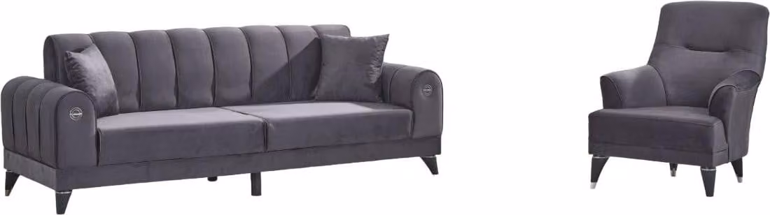 Sofagarnitur 3+1 Sitzer Set Design Sofa Polster Couchen Couch Modern Luxus