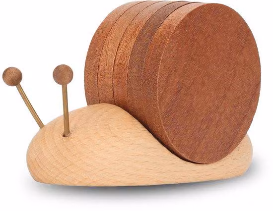 Set di supporti in legno - Supporti magnetici in legno - Supporti decorativi in legno - Supporti in legno realizzati con materiali sostenibili - Set di 5 supporti in legno - Supporti in legno per tavoli e bar