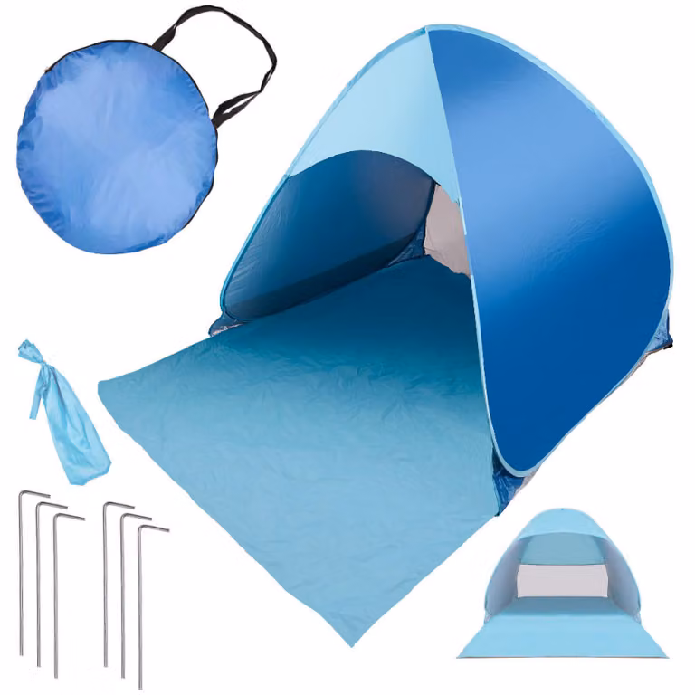 Tenda da spiaggia autoportante con paravento per spiaggia e giardino, modello POPUP con protezione UV, XXL