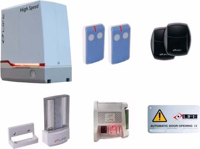 Kit per automazione cancello scorrevole Life Setup Deus 4HS_042 bianco