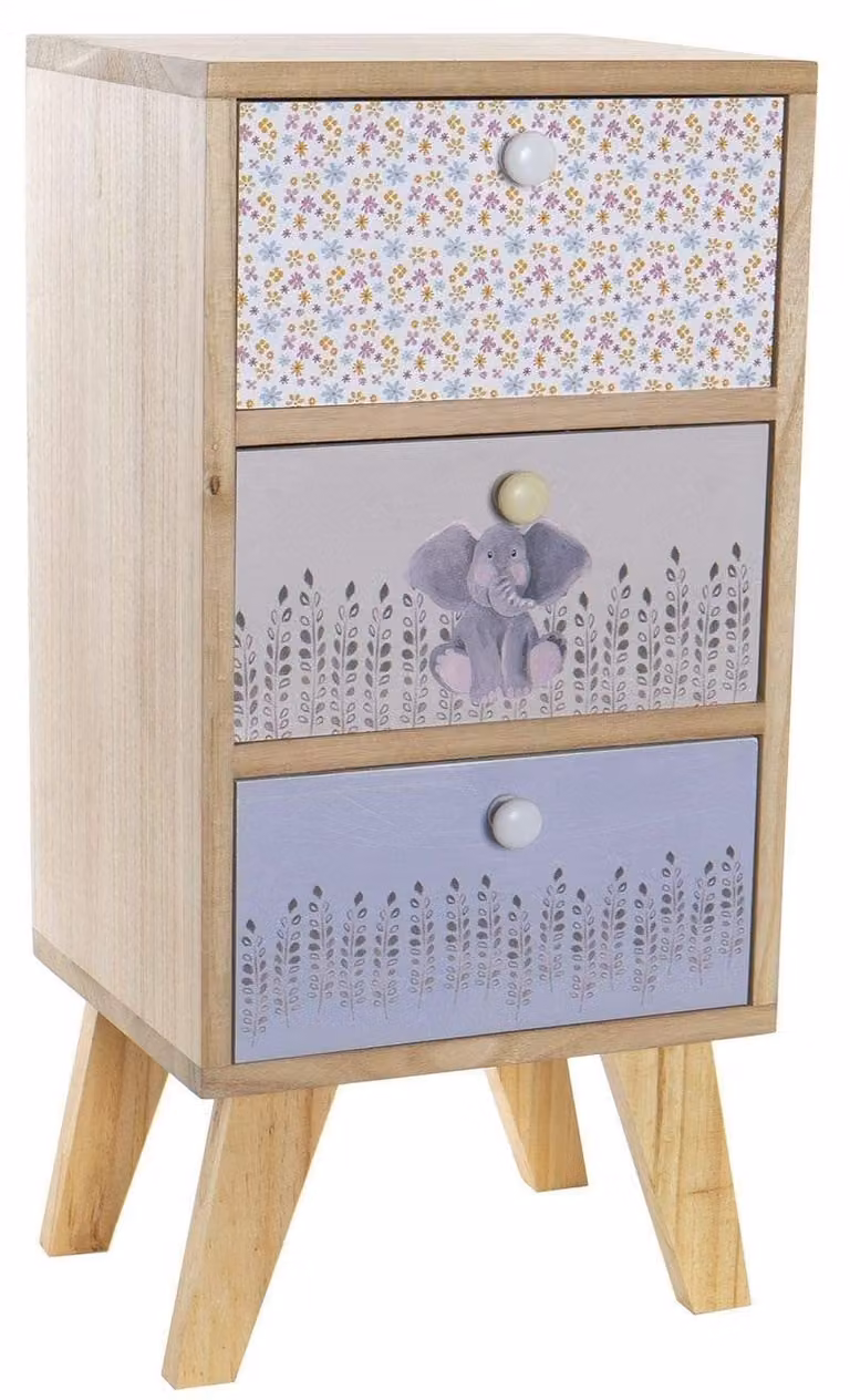 Comodino in legno di paulownia