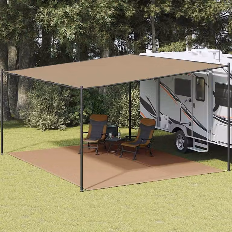 vidaXL Tappeto da Tenda 400x500 cm Grigio Talpa