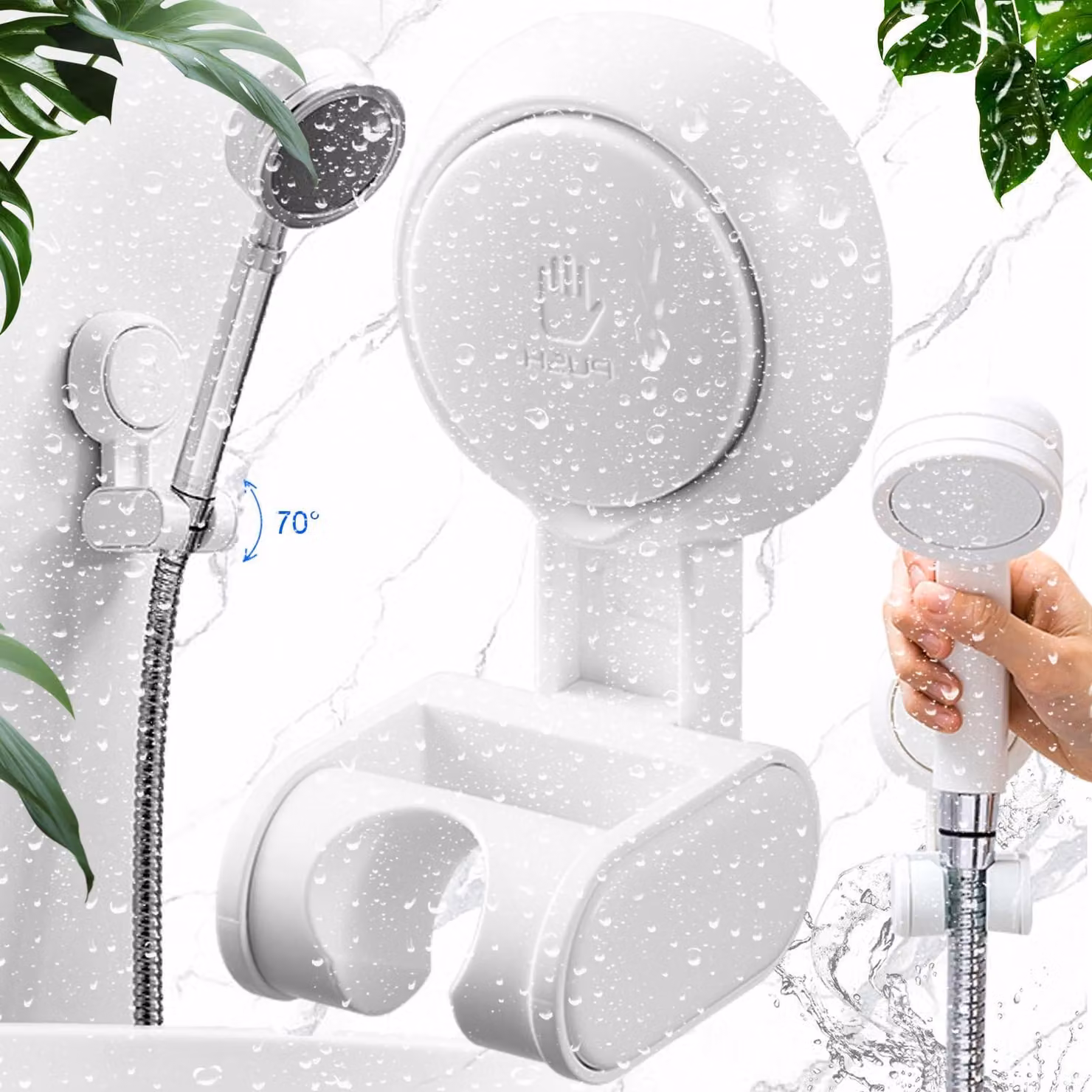 Supporto per soffione doccia con ventosa, ideale per il bagno