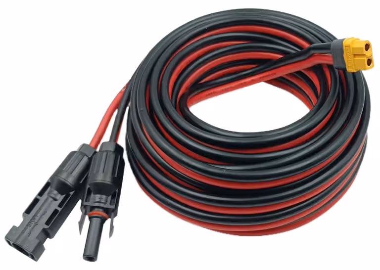 Adattatore solare XT60 per cavo solare, cavo solare da 10 AWG, lunghezza 7,62 metri