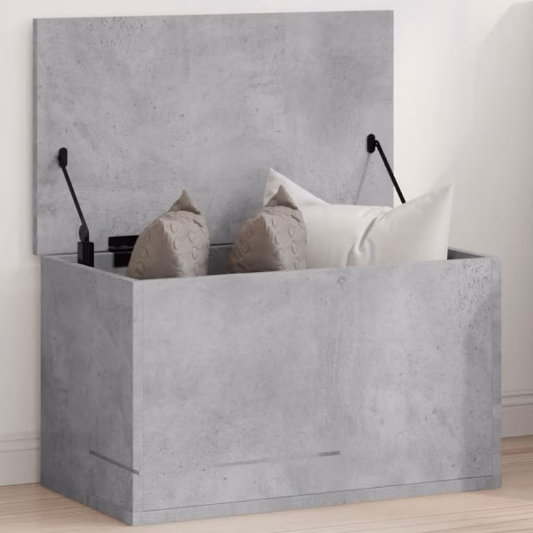 Contenitore portaoggetti vidaXL in MDF grigio, L 60 cm x P 35 cm x H 35 cm