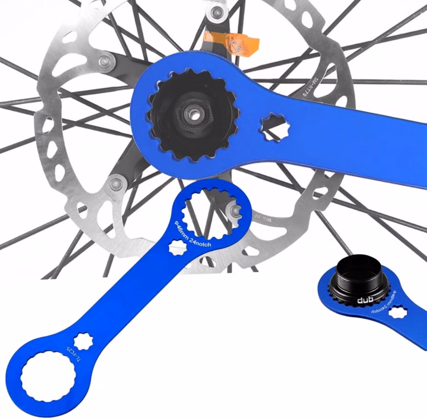 Set di attrezzi per movimento centrale 4-in-1, in acciaio, versatile, per la manutenzione della bicicletta