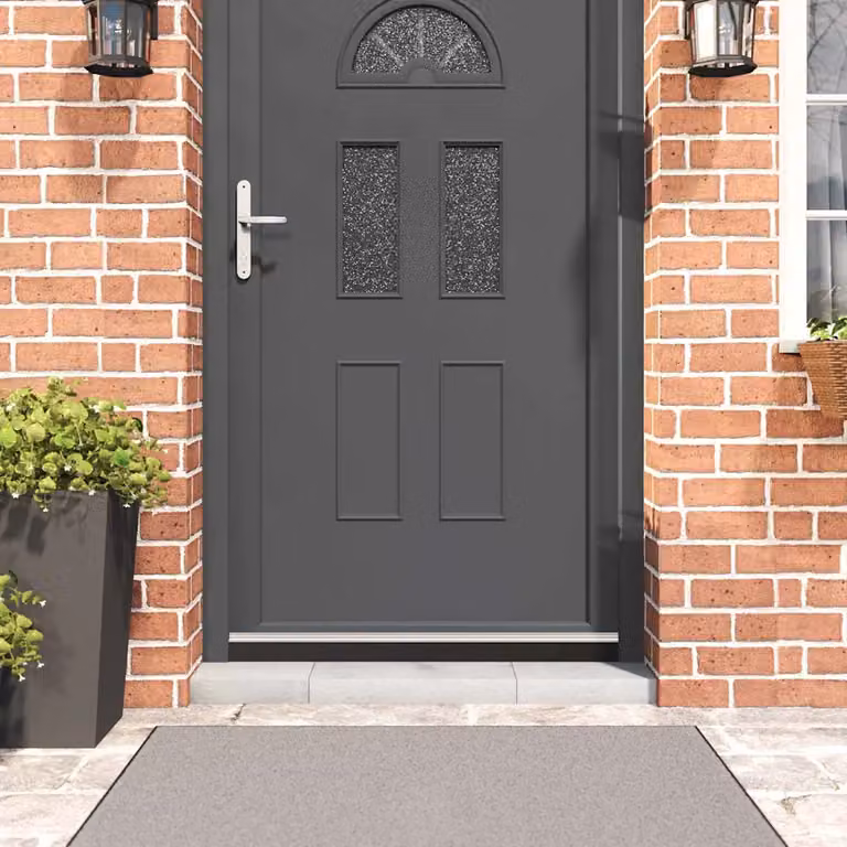 Set di 6 spazzole autoadesive per porte vidaXL in lega di alluminio, colore argento, L: 100 cm