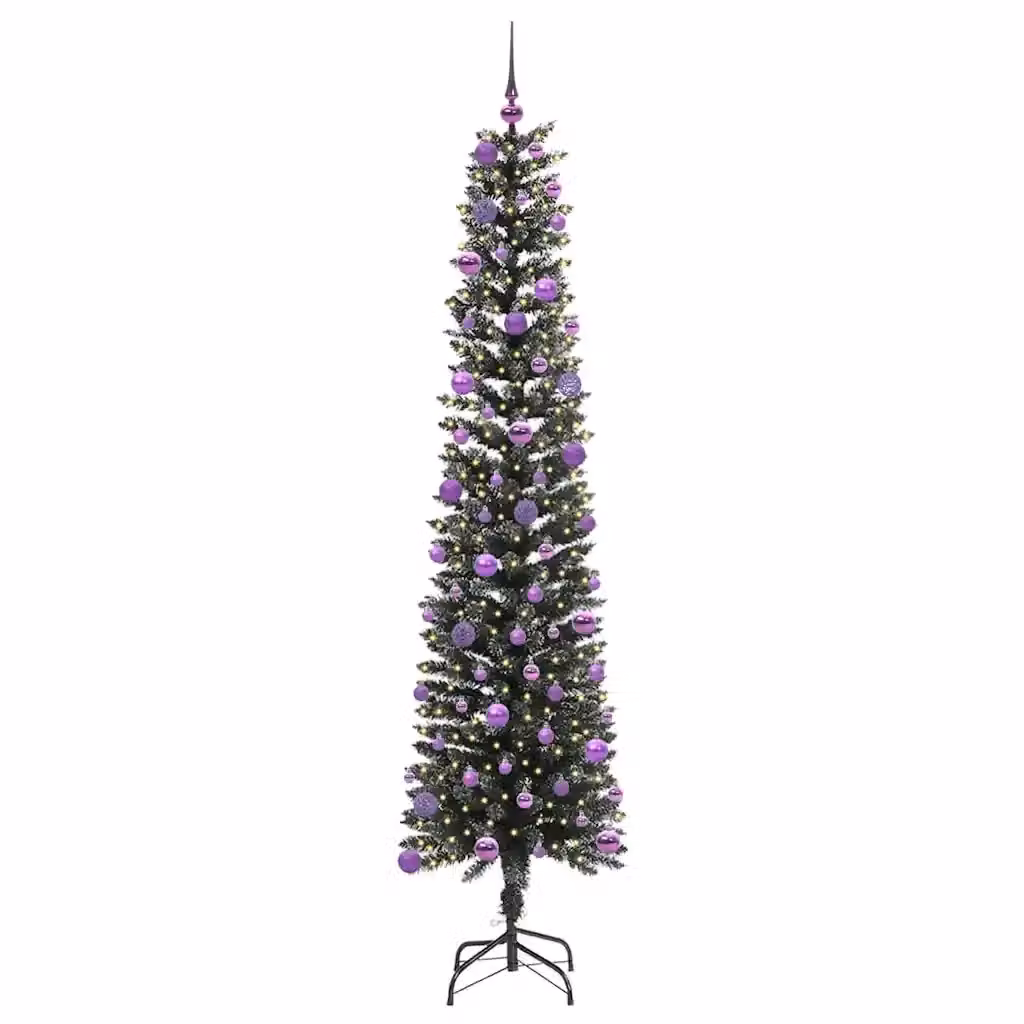 Albero di Natale artificiale verde vidaXL con 300 LED luce bianca calda, Altezza: 240 cm – 2
