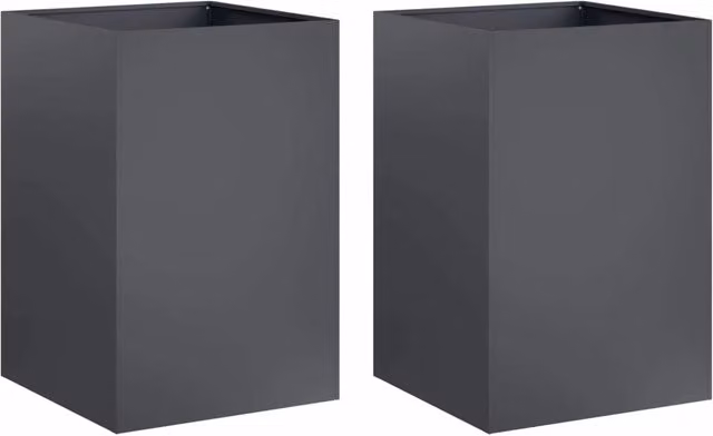 Vaso da giardino 2 pz Antracite 50 x 50 x 75 cm 8005391