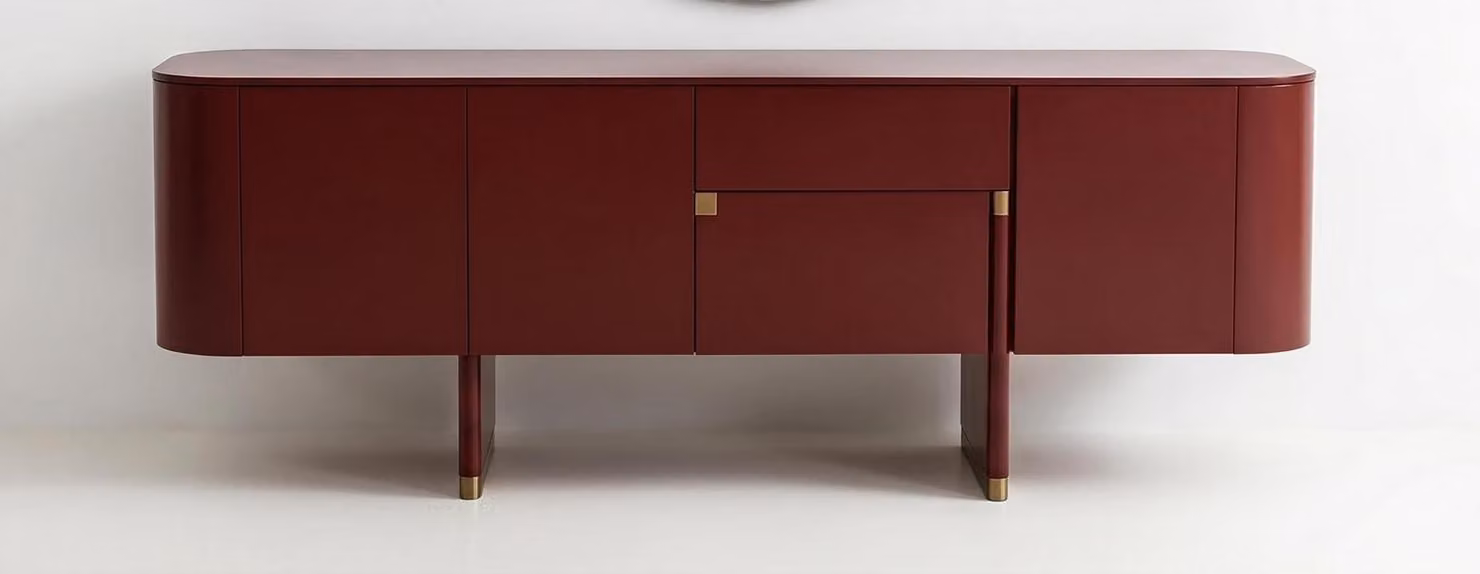 Credenza, comoda, pratica, spaziosa, marrone, stile moderno, nuova