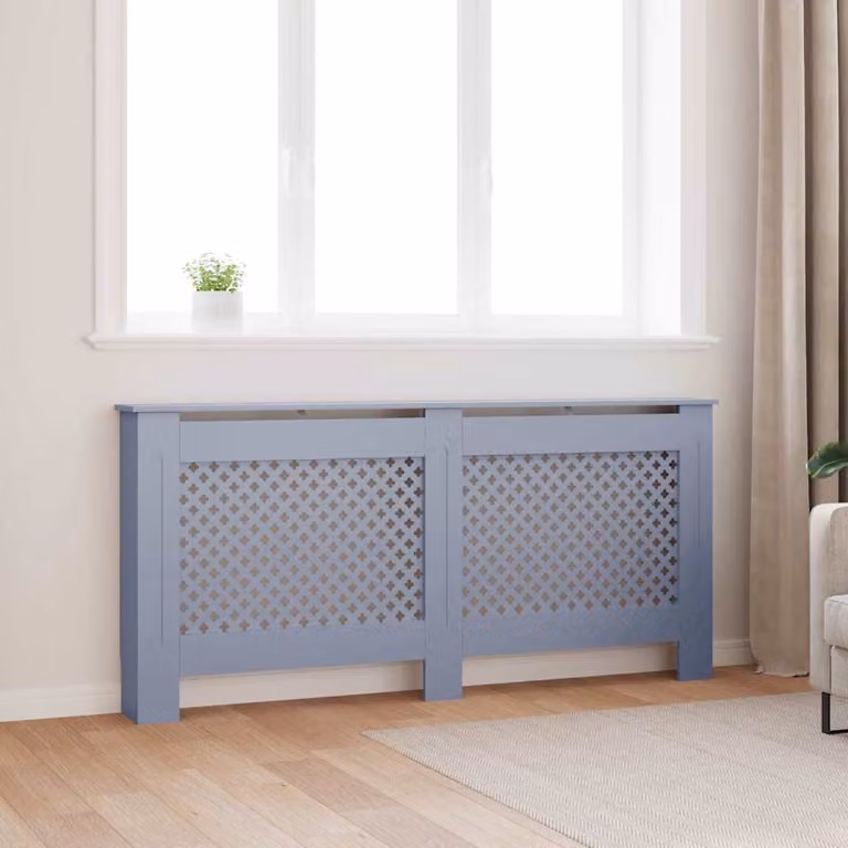 Copertura per radiatore vidaXL in MDF color antracite, L 172 cm x P 19 cm x H 81,5 cm