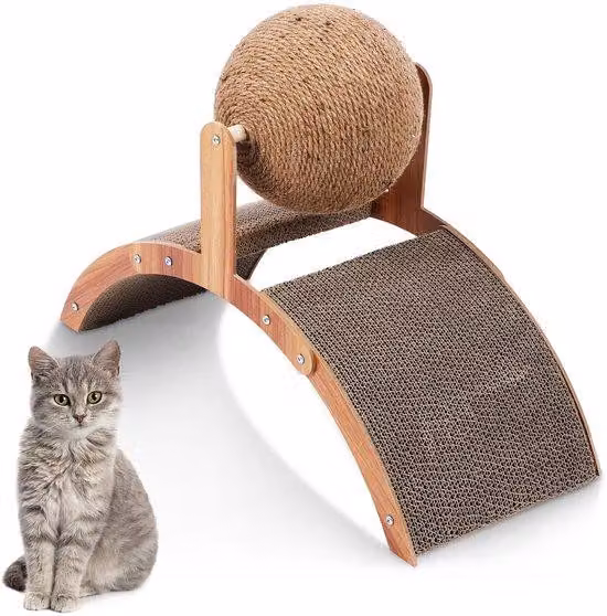 Tavola da graffiare per gatti, 55x23 cm, arredo da graffiare per gatti in cartone di alta qualità, tavole da graffiare naturali per gatti