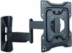 Supporto per monitor e TV da parete Itb con 3 snodi, colore nero, compatibile VESA 200 x 200 mm, portata massima 25 kg