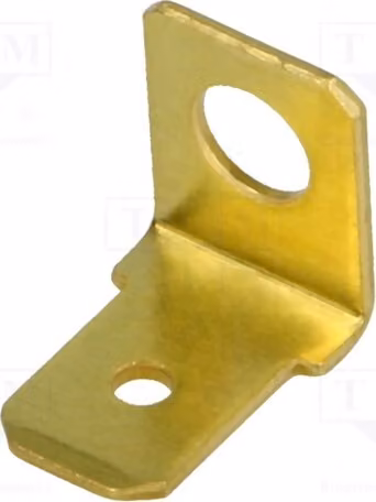 Connettore a morsetto, piatto, unipolare, maschio, M4, 0,8 mm, 6,3 mm, ottone, BM 01009 - con saldature