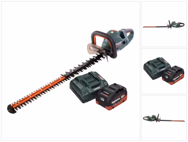 Tagliasiepi a batteria Metabo HS 18 LTX BL 75 18 V 75 cm senza spazzole + 1x batteria 8,0 Ah + caricatore