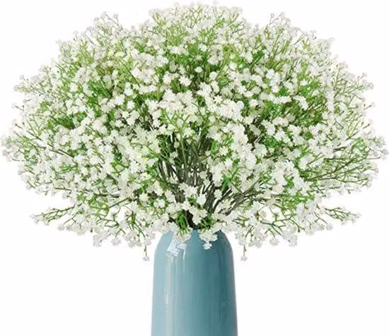 Fiori artificiali, 12 pezzi di gypsophila, ideali per decorazioni di matrimoni, feste e ambienti domestici