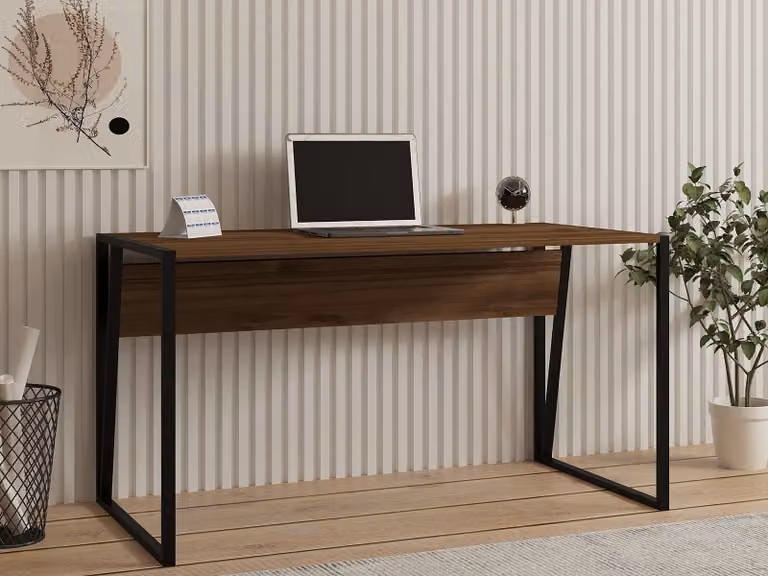 Skye Decor, Kemer- Kemer PUQ, colore noce, nero, tavolini da salotto, 74x140x70 cm, pannello truciolare rivestito al 100% in melamina