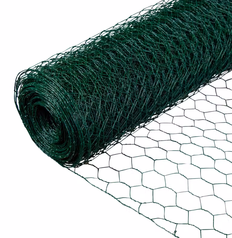 Recinzioni a filo metallico esagonale, colore verde, altezza 100 cm, lunghezza 25 metri