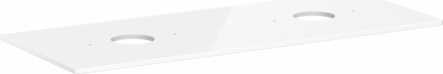 hansgrohe Xelu Q Console avec 2 découpes rondes, 1360x550, pour vasque à poser, sans trou pour robinet, 54118050, 54118050